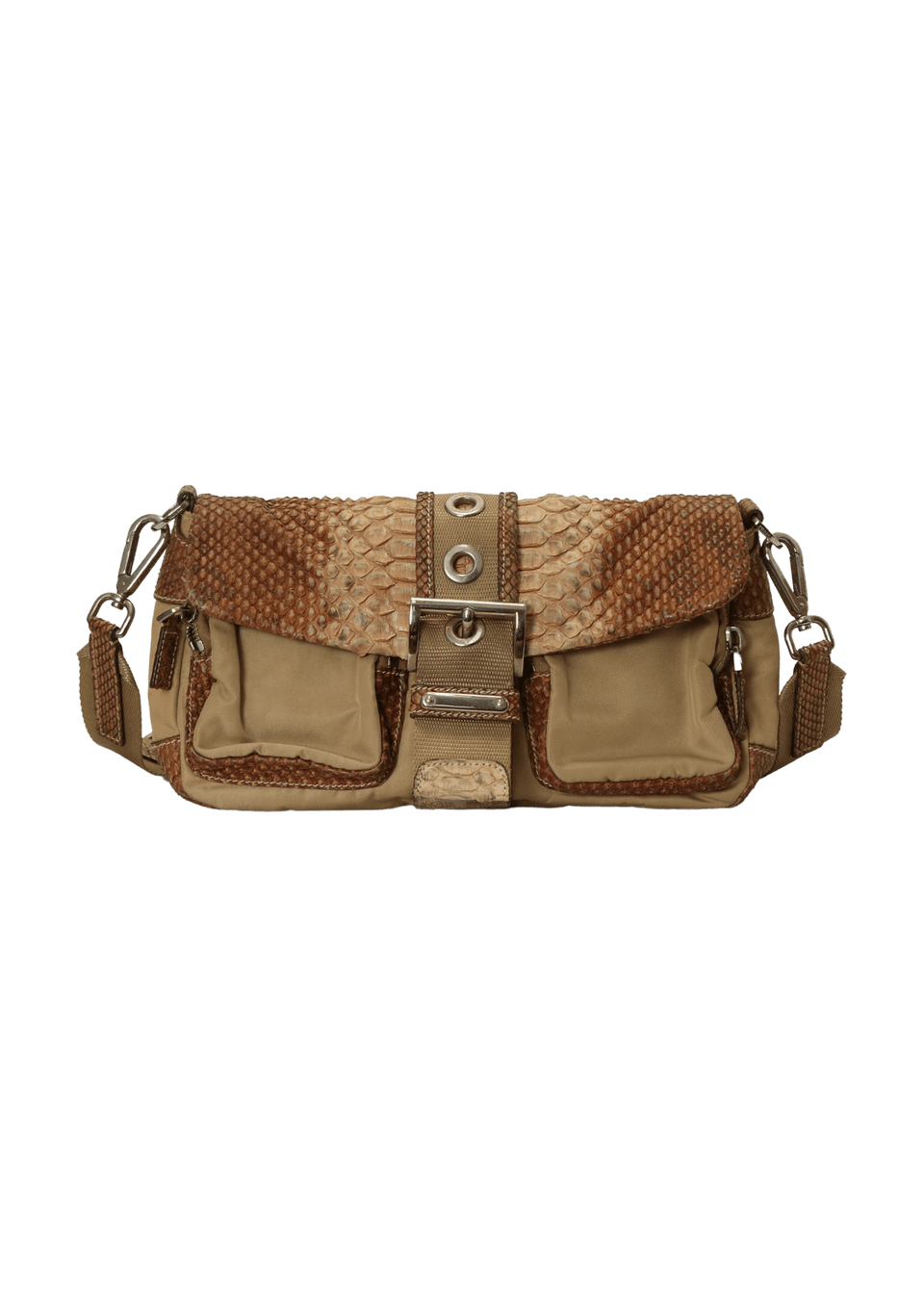 SNAKESKIN BUCKLE BAG