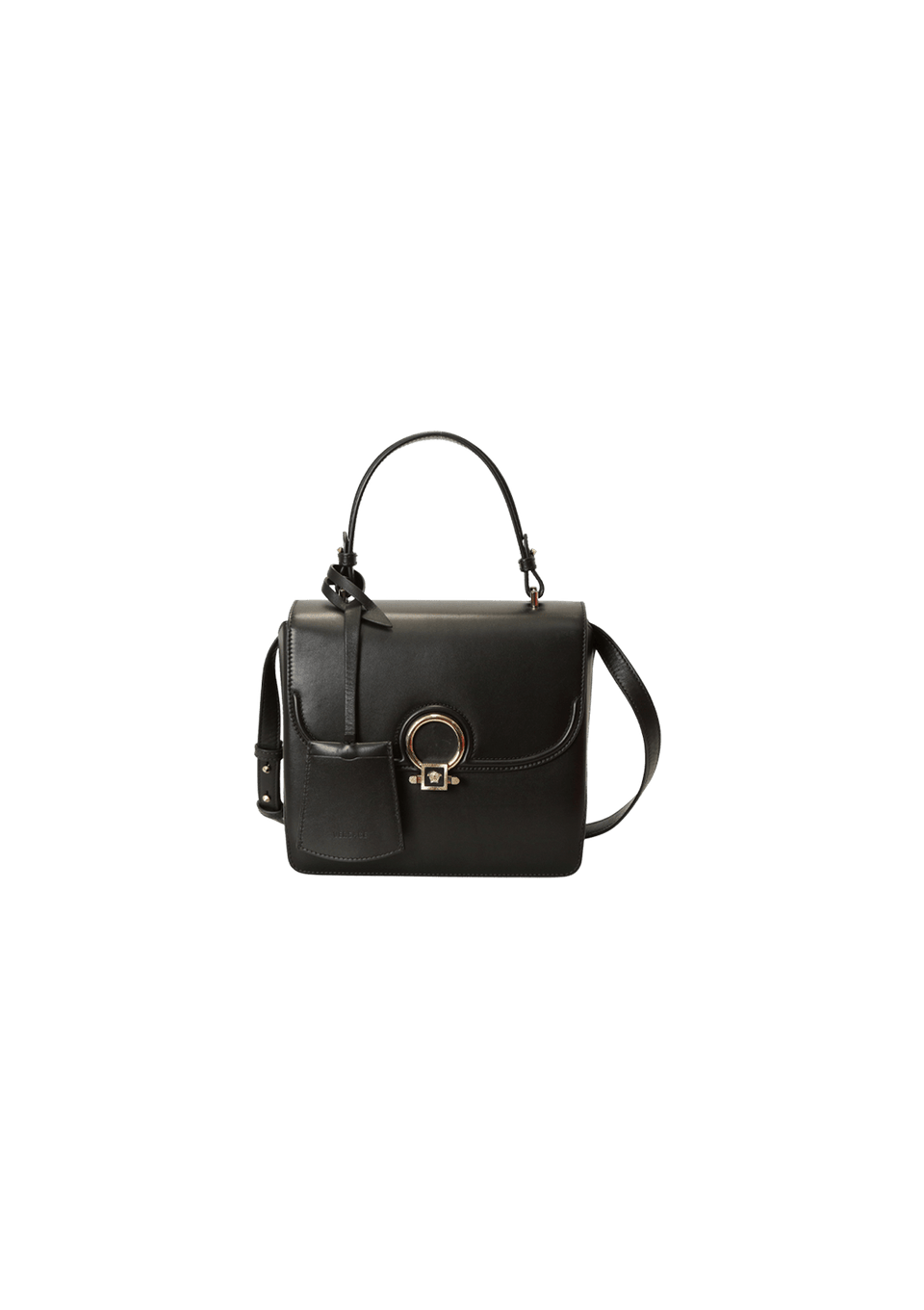 LEATHER MEDUSA HANDLE BAG