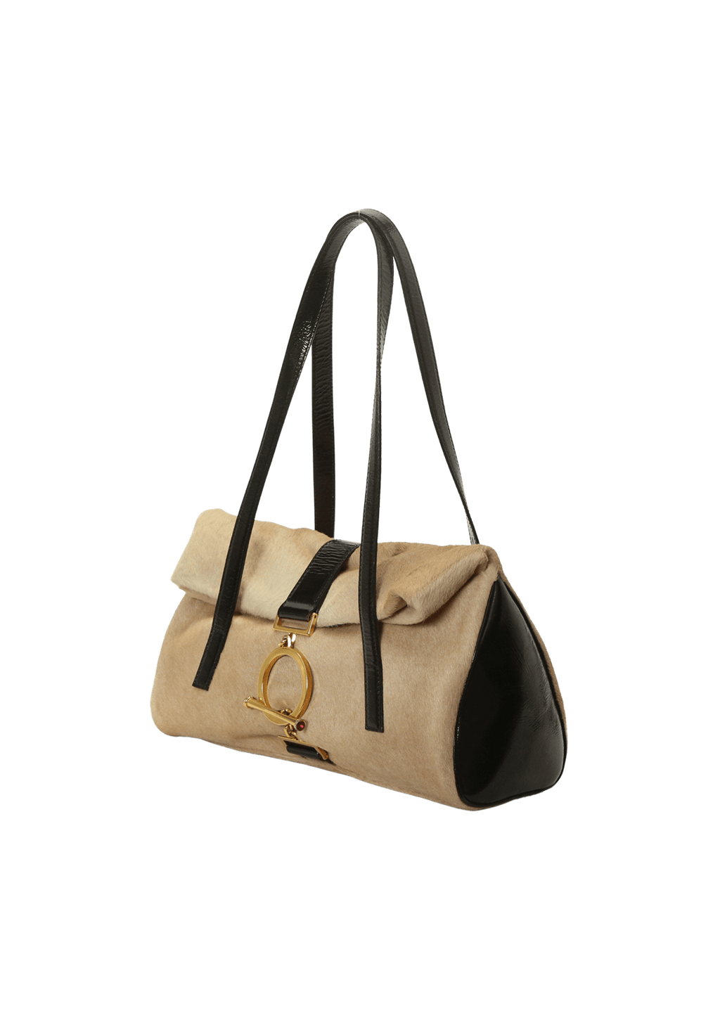 Bolsa Versace Leather Trimmed Shoulder Bag Bege Original – Gringa