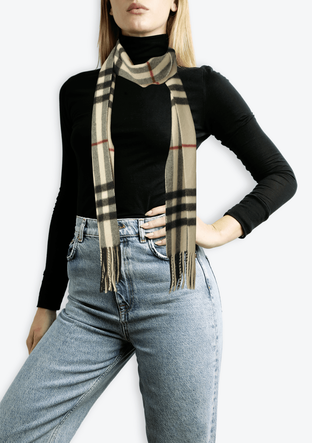 Burberry check wool scarf Clearance