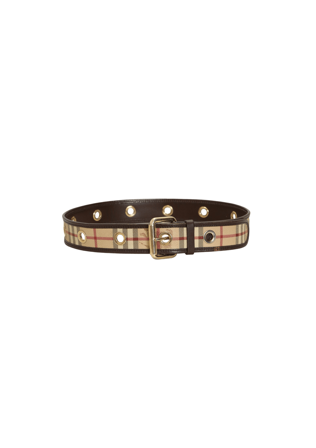 CINTO BURBERRY HAYMARKET CHECK BELT 80 MARROM ORIGINAL Gringa cinto-burberry-haymarket-check-belt-80-marrom-original-gringa