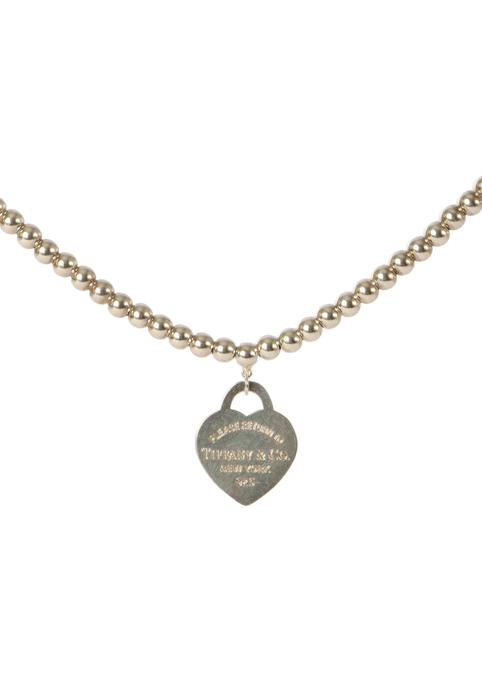 "RETURN TO TIFFANY" HEART TAG BEAD NECKLACE