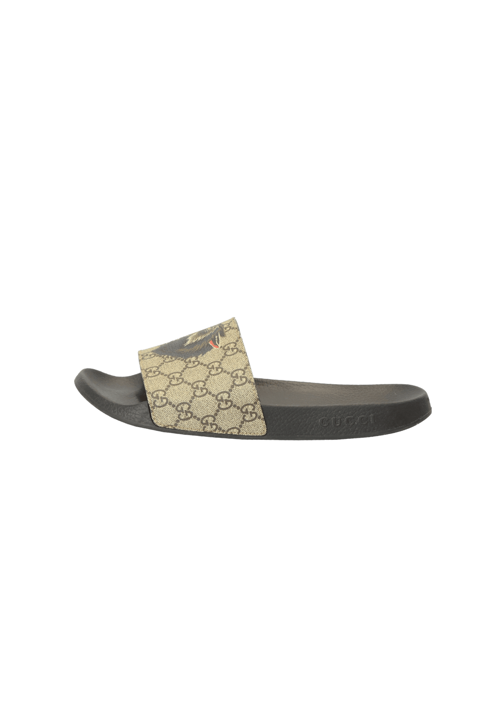 Gucci GG Supreme Wolf Slides 42 Bege Original Gringa