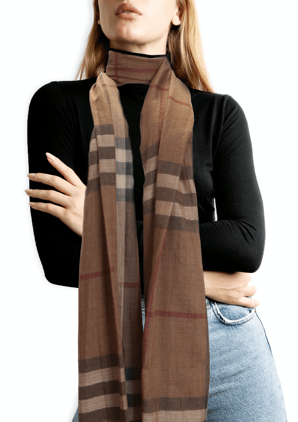 LENÇO BURBERRY HOUSE CHECK SCARF MARROM ORIGINAL – Gringa