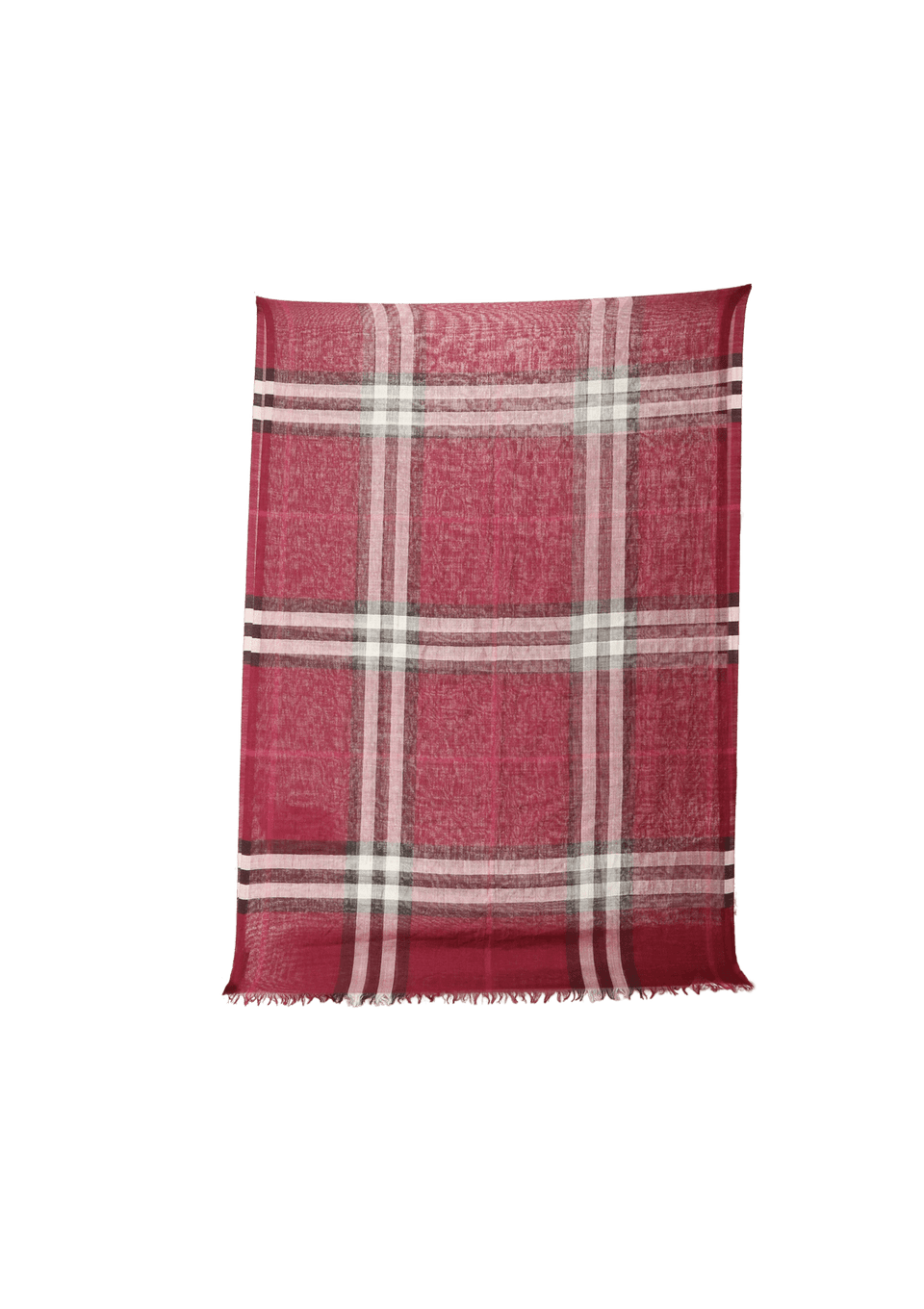 LIGHTWEIGHT CHECK WOOL SILK SCARF