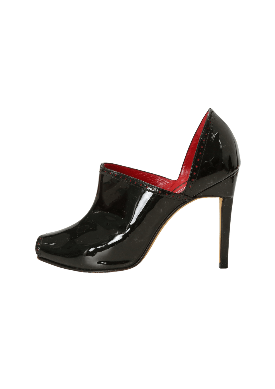 PATENT LEATHER ANKLE BOOTS 39