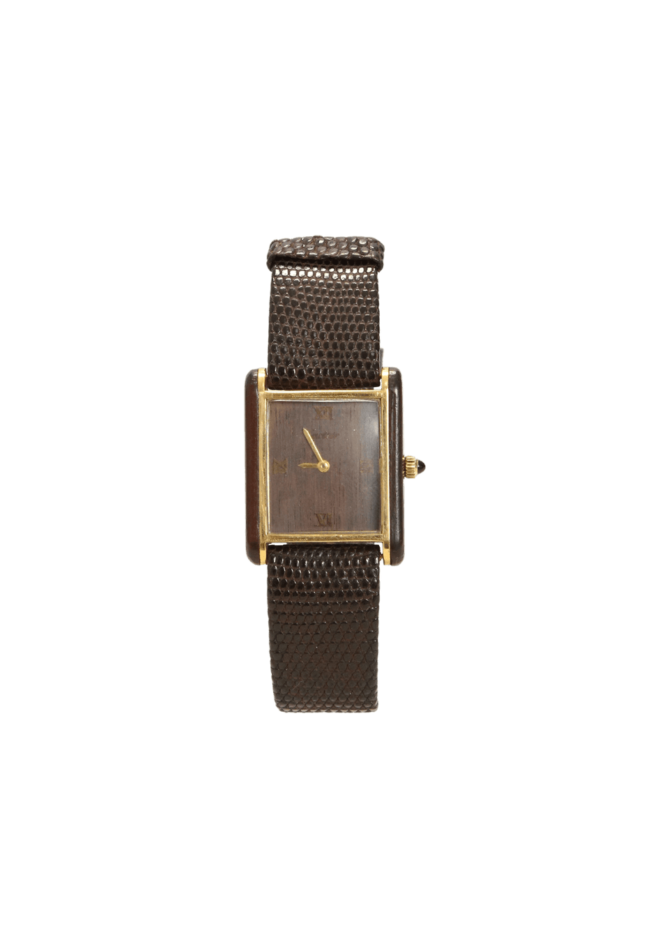 VINTAGE TANK ROSEWOOD 25MM WATCH