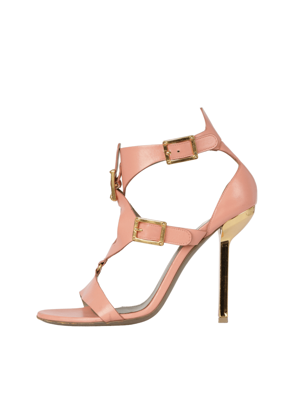 BUCKLE LEATHER SANDALS 37