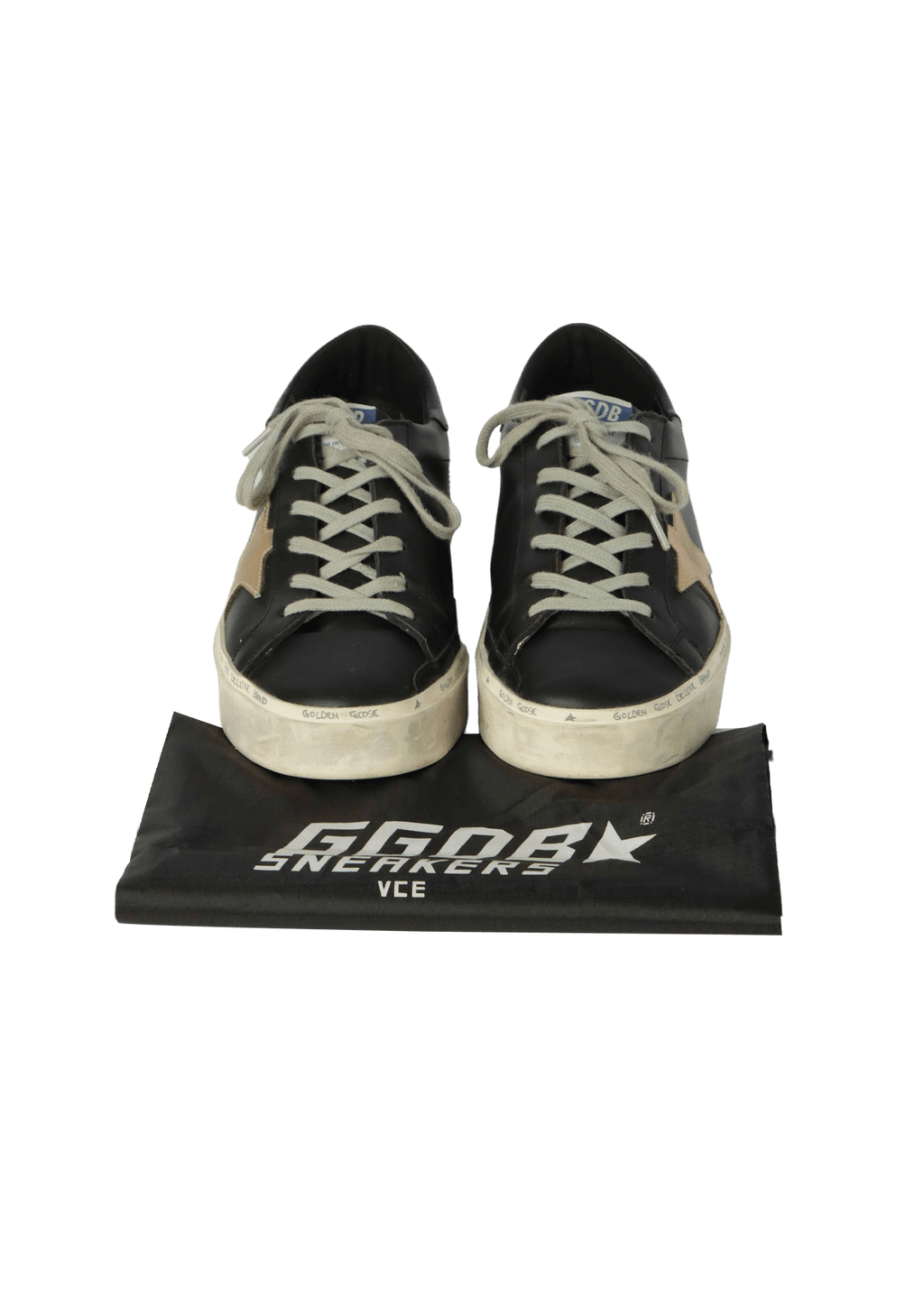 SAPATO GOLDEN GOOSE HI STAR LOW TOP SNEAKERS 39 PRETO ORIGINAL