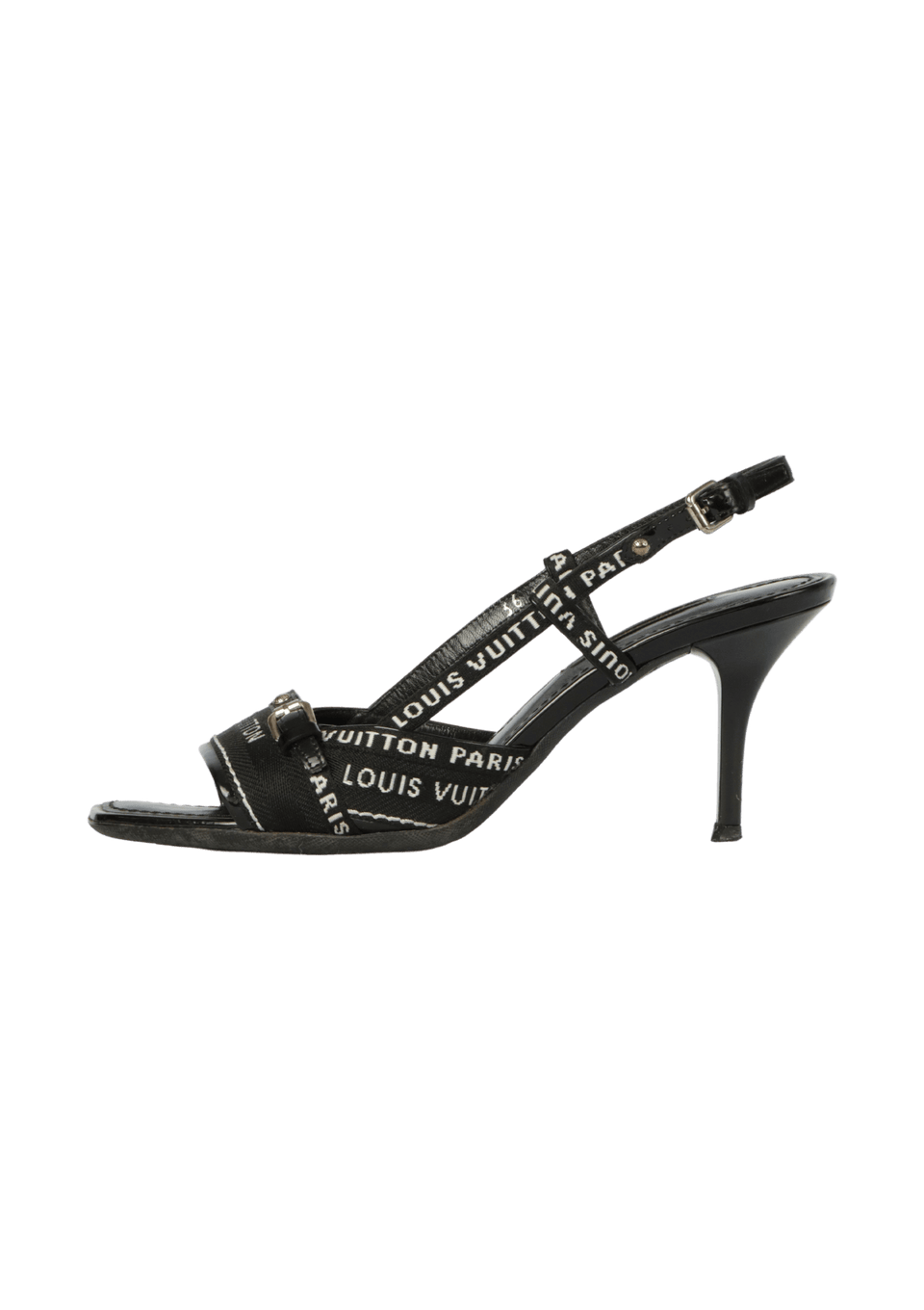 MONOCHROME CANVAS SANDALS 35