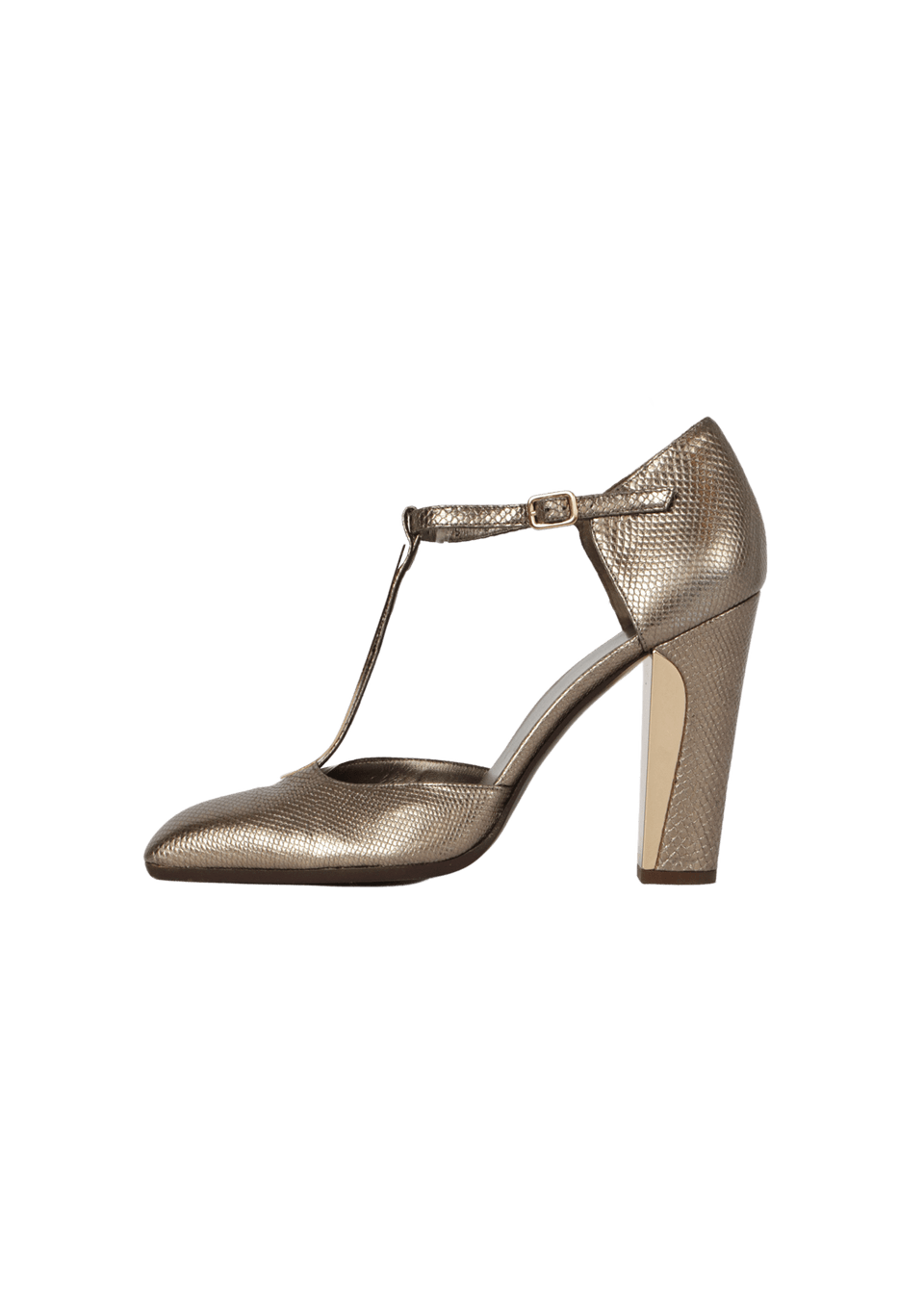 LEATHER T-STRAP PUMPS 38