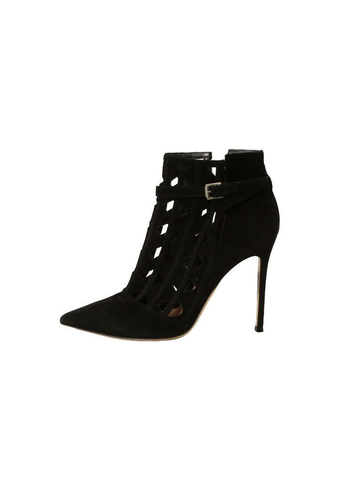 CUT OUT SUEDE ANKLE BOOTS 39