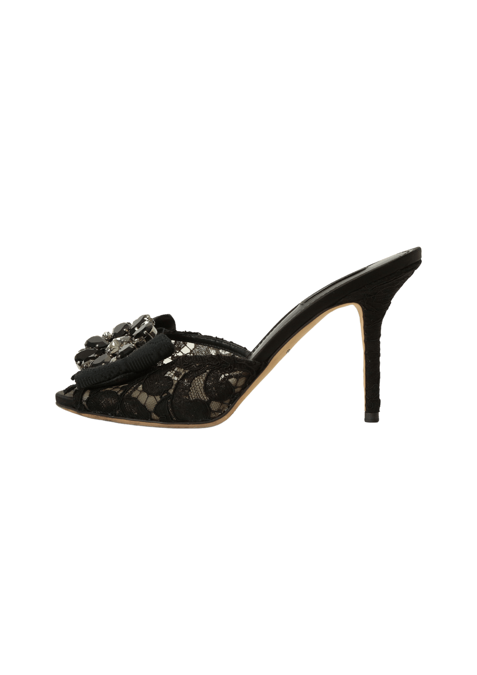 LACE PATTERN CRYSTAL PUMPS 37