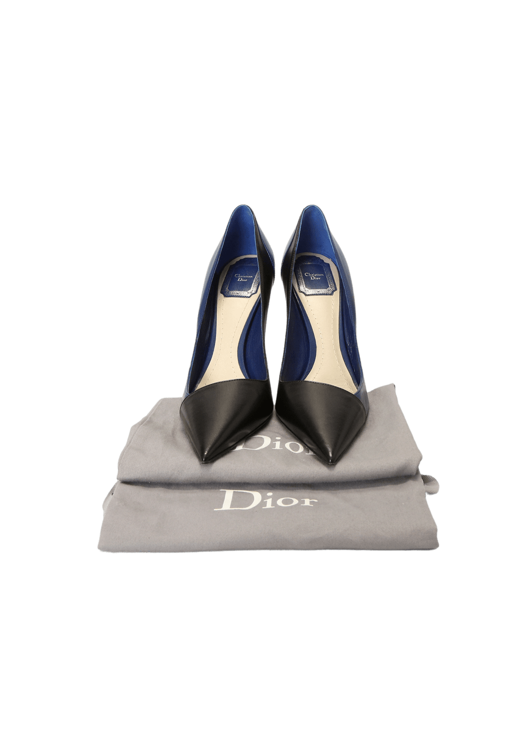 Scarpin Christian Dior Triangle Heel 36.5 Azul Original – Gringa