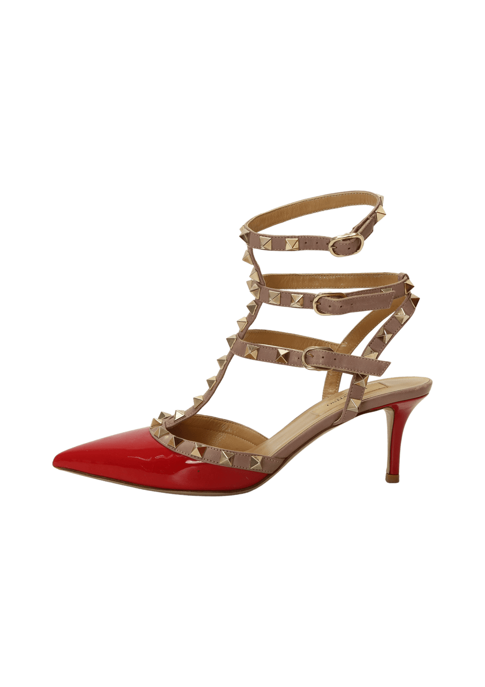 ROCKSTUD PATENT LEATHER PUMPS 34.5
