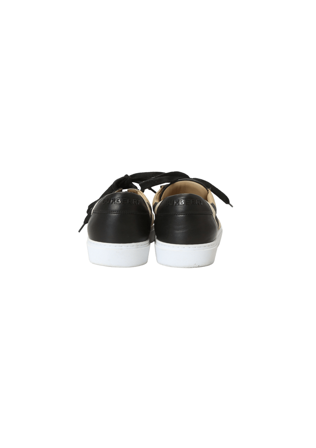 T nis Burberry House Check Leather Sneakers 35 Bege Original Gringa