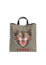 GG SUPREME ANGRY CAT VERTICAL TOTE