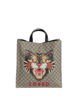 GG SUPREME ANGRY CAT VERTICAL TOTE