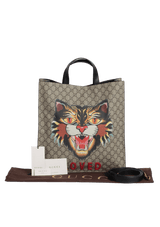 GG SUPREME ANGRY CAT VERTICAL TOTE