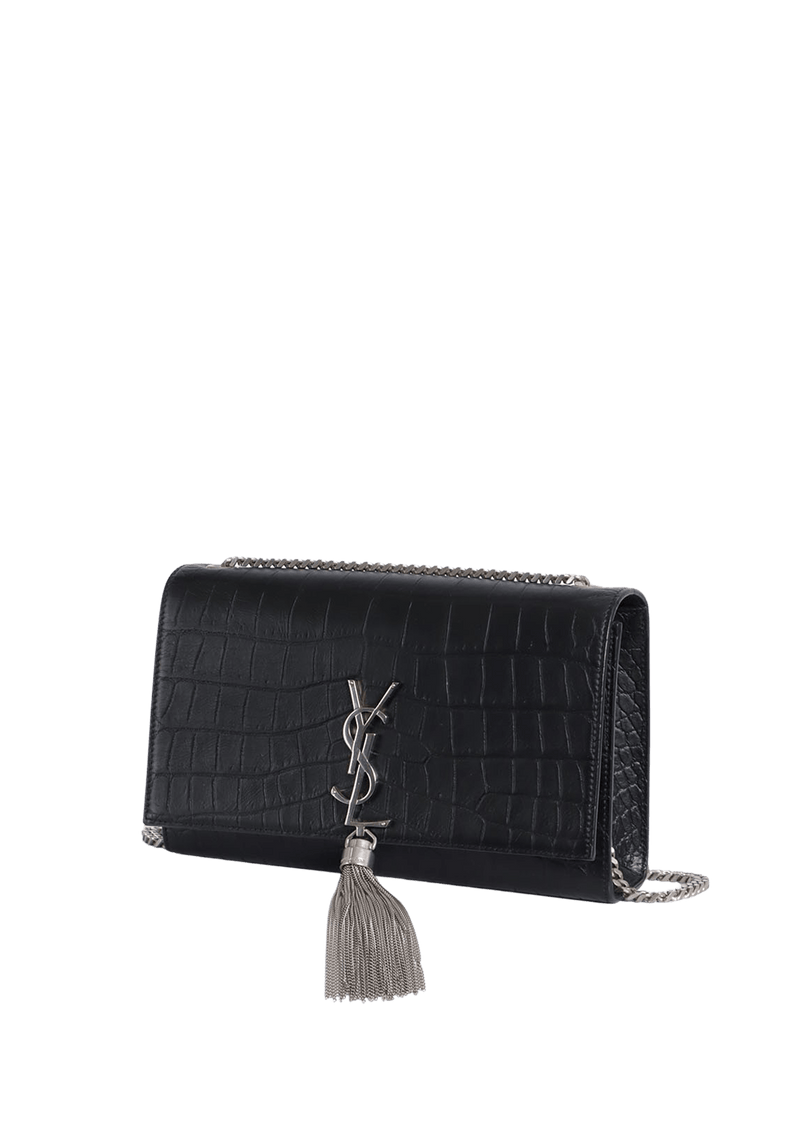 MEDIUM KATE TASSEL CROCODILE EMBOSSED