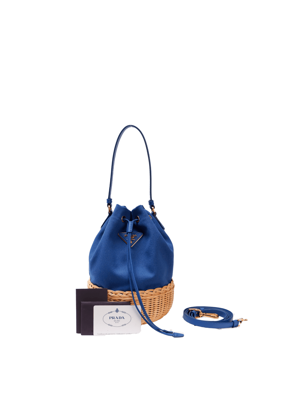 BOLSA PRADA MIDOLLINO BUCKET BAG AZUL ORIGINAL – Gringa