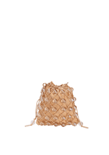 BOLSA BUCKET COM DETALHES EM MACRAMÊ