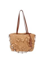 RAFFIA CRYSTAL TOTE