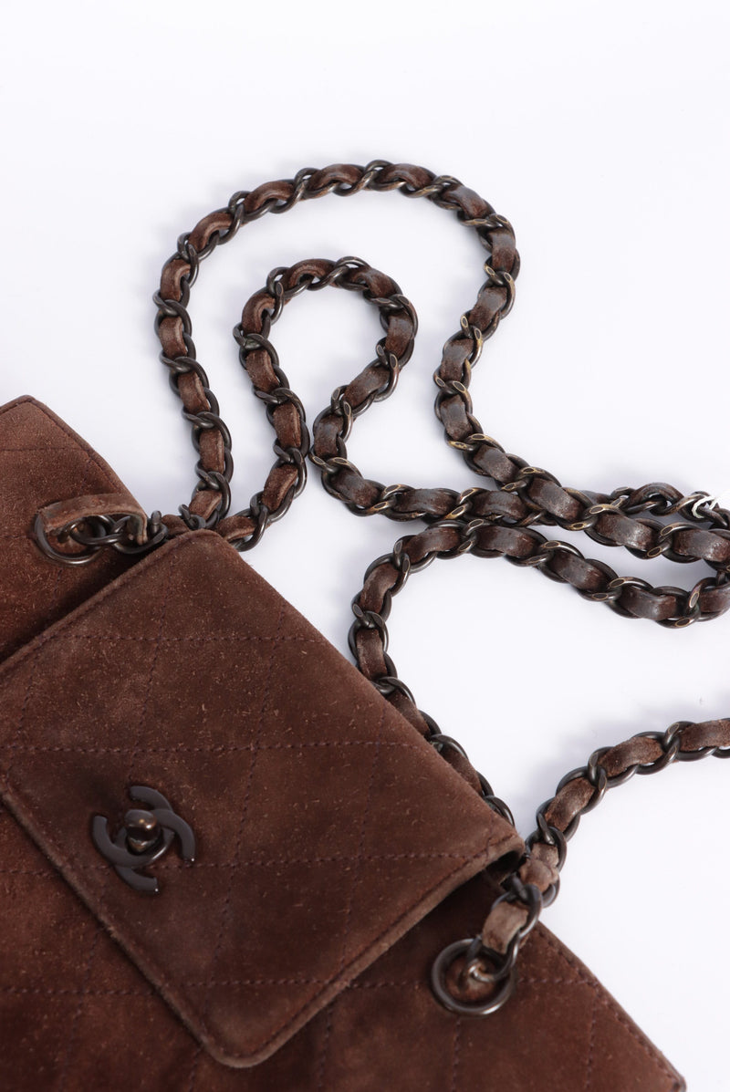 VINTAGE CC SUEDE SHOULDER BAG