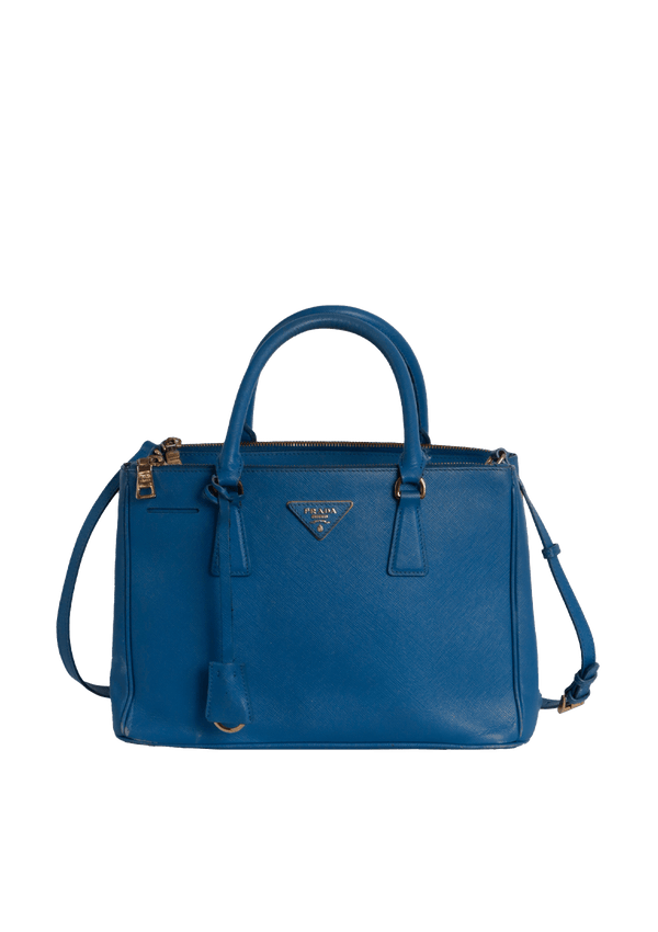 SMALL SAFFIANO LUX DOUBLE ZIP GALLERIA