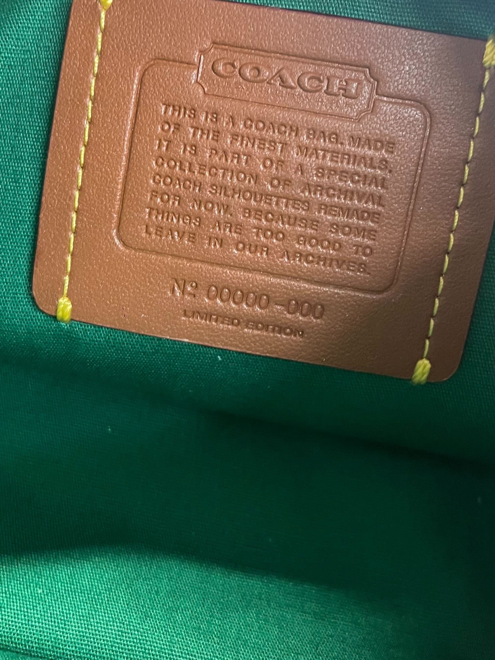 BOLSA COACH LIMITED EDITION SIGNATURE SWINGER 20 VERDE ORIGINAL