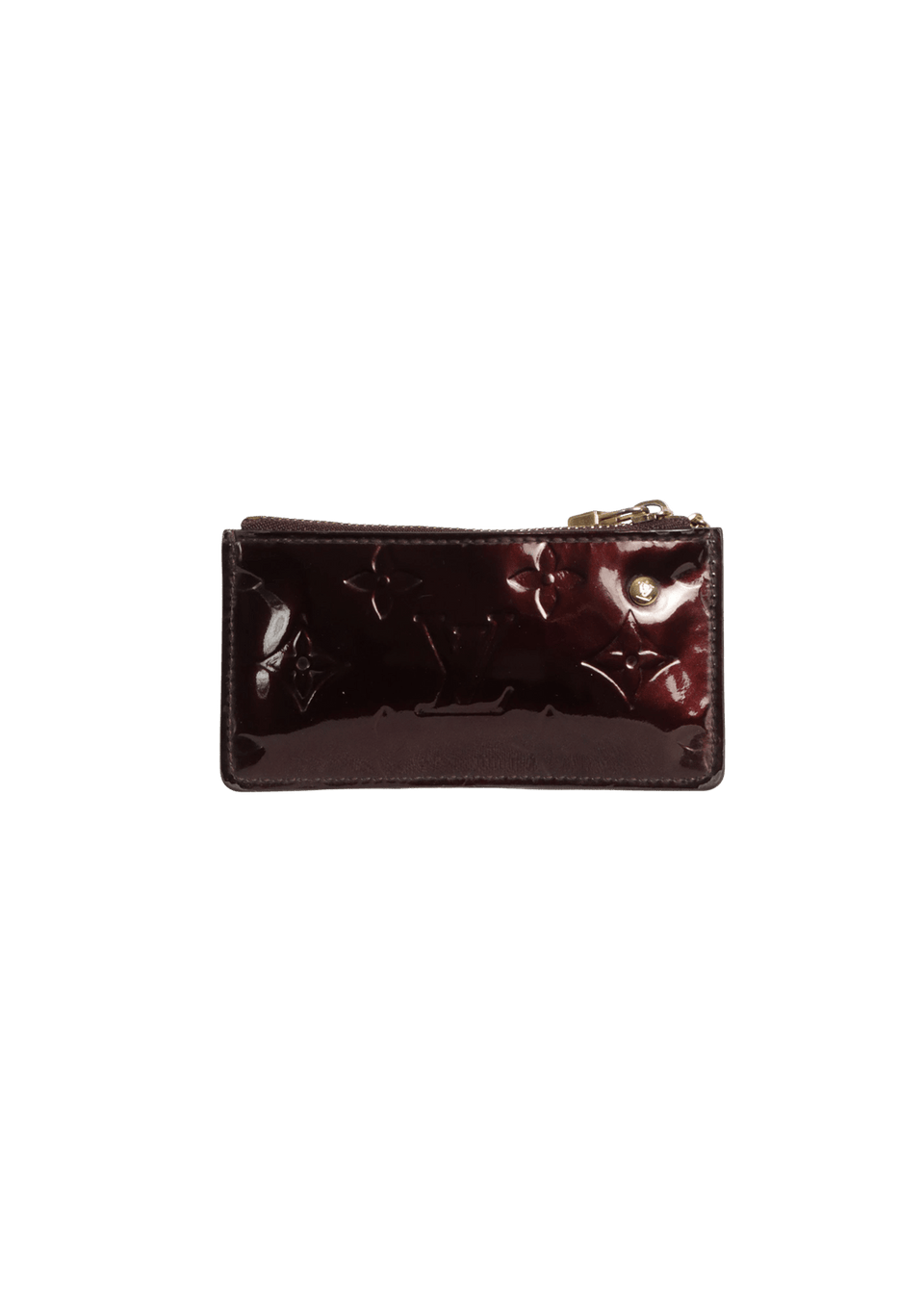 PORTA MOEDAS LOUIS VUITTON MONOGRAM VERNIS KEY POUCH BORDÔ