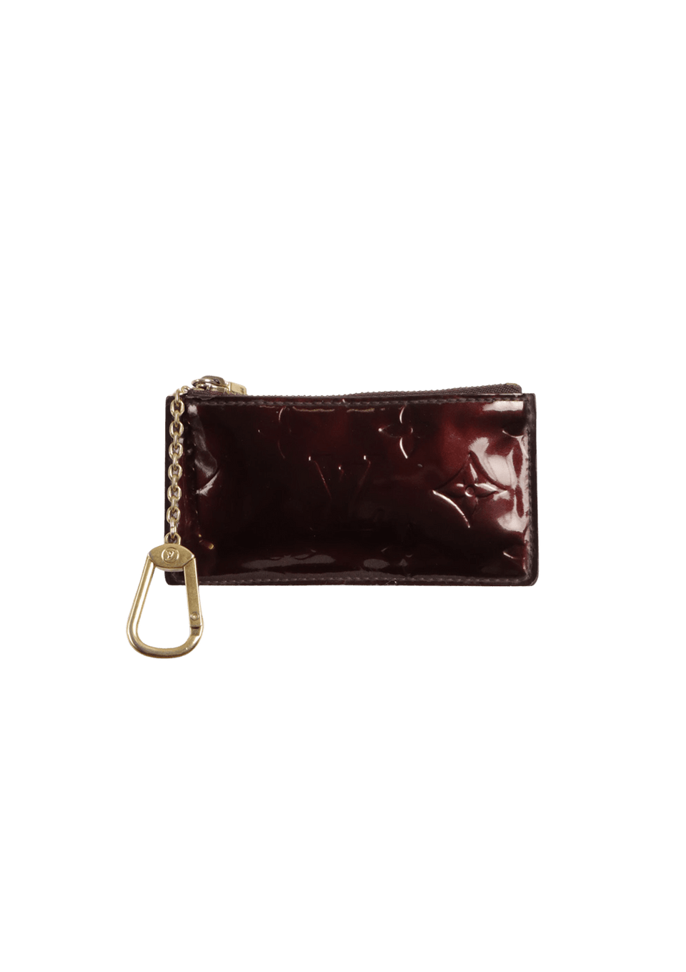 PORTA MOEDAS LOUIS VUITTON MONOGRAM VERNIS KEY POUCH BORDÔ