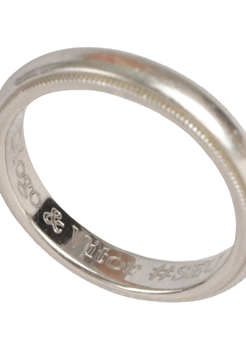 PLATINUM MILGRAIN RING