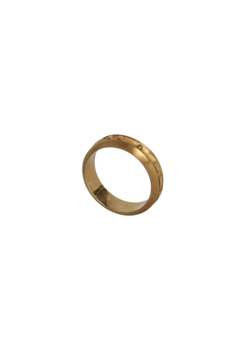 MORSE CODE 18K RING