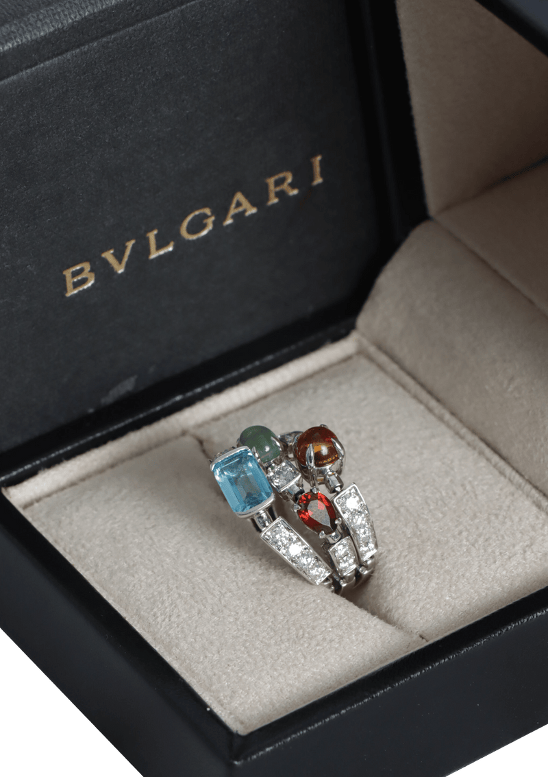 DIAMOND AND MULTI-STONE ALLEGRA RING