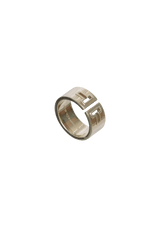 SILVER T CUTOUT RING