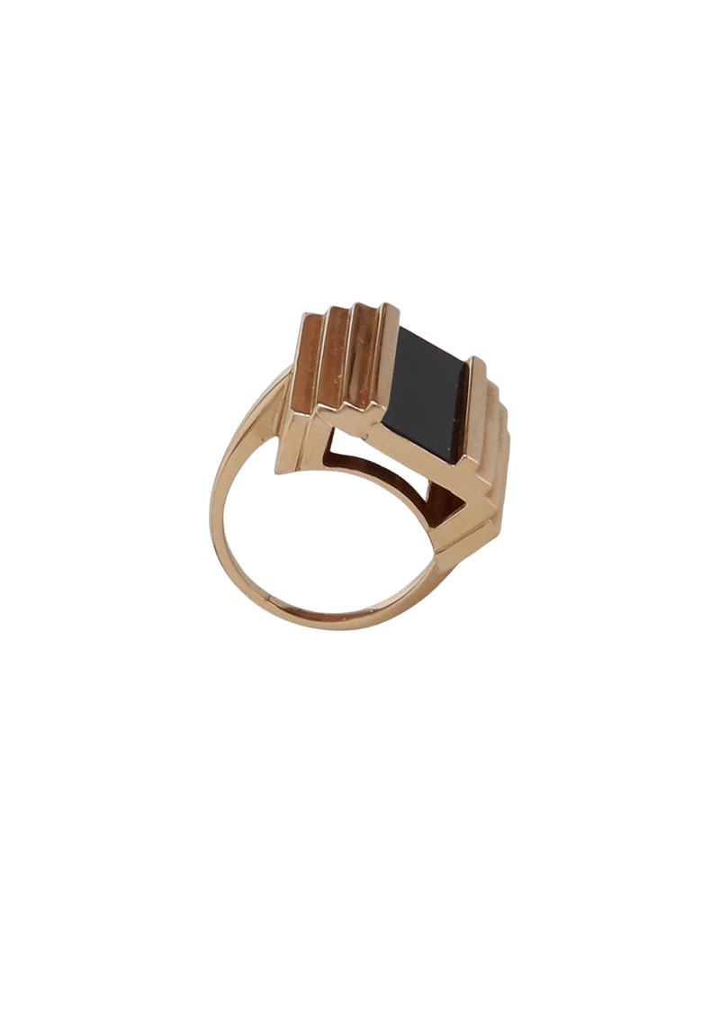 ART DÉCO ONYX 18K RING