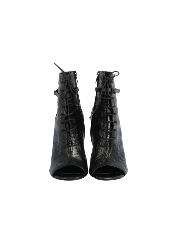 LEATHER ANKLE BOOTS 35.5