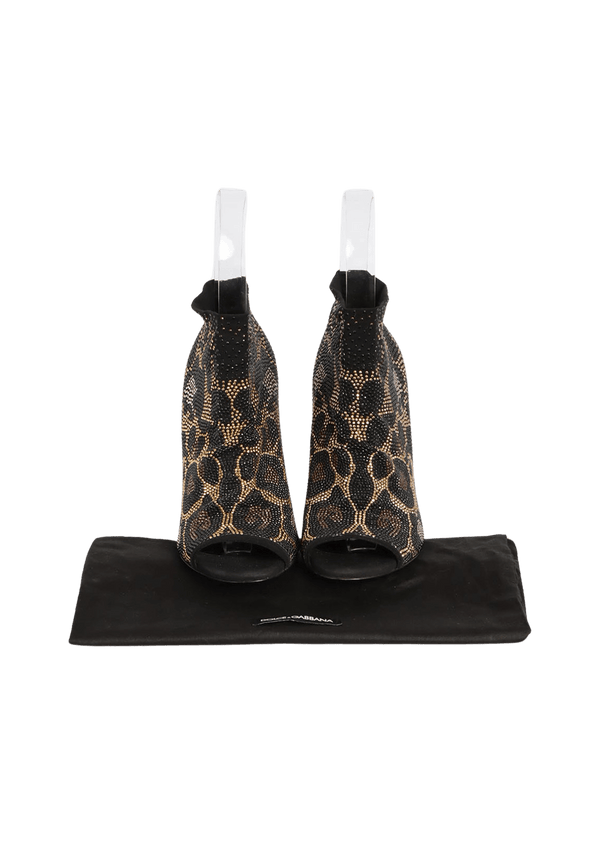ANIMAL PRINT ANKLE BOOTS 35
