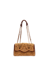 BOLSA ELIS BAGUETE JUMBO CROCHÊ NATURAL