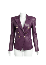 CLASSIC BUTTON LEATHER JACKET P