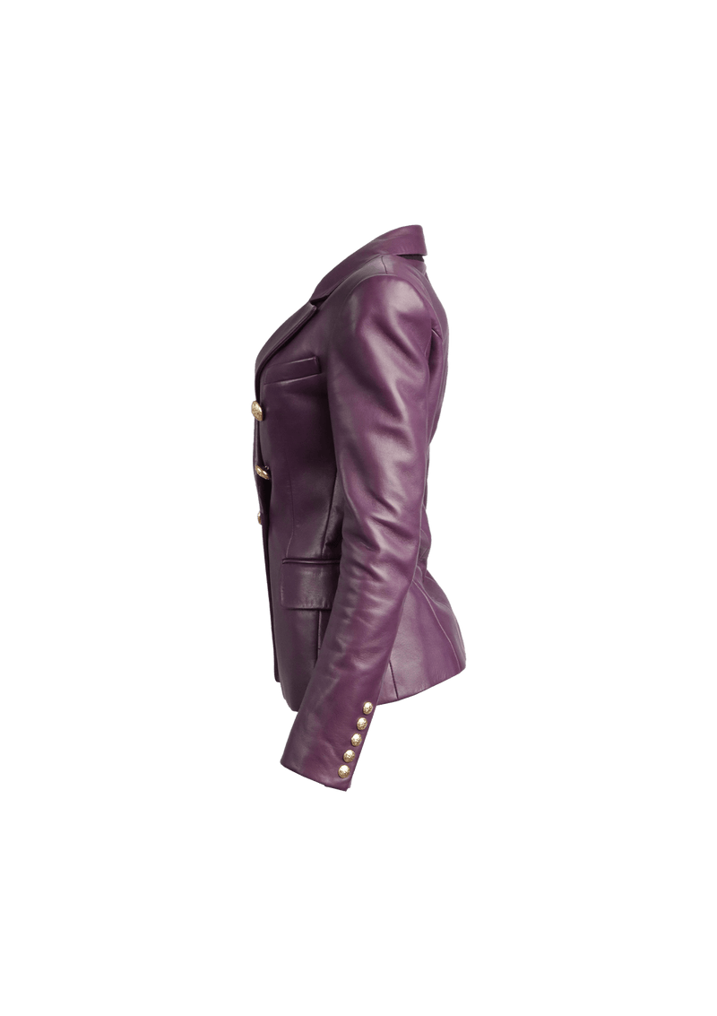 CLASSIC BUTTON LEATHER JACKET P