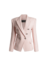 JERSEY DOUBLE BREASTED TWEED BLAZER 38