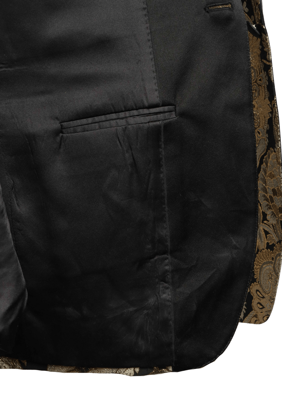 BLAZER DOLCE & GABBANA PRINTED METALLIC BLAZER 48 DOURADO ORIGINAL