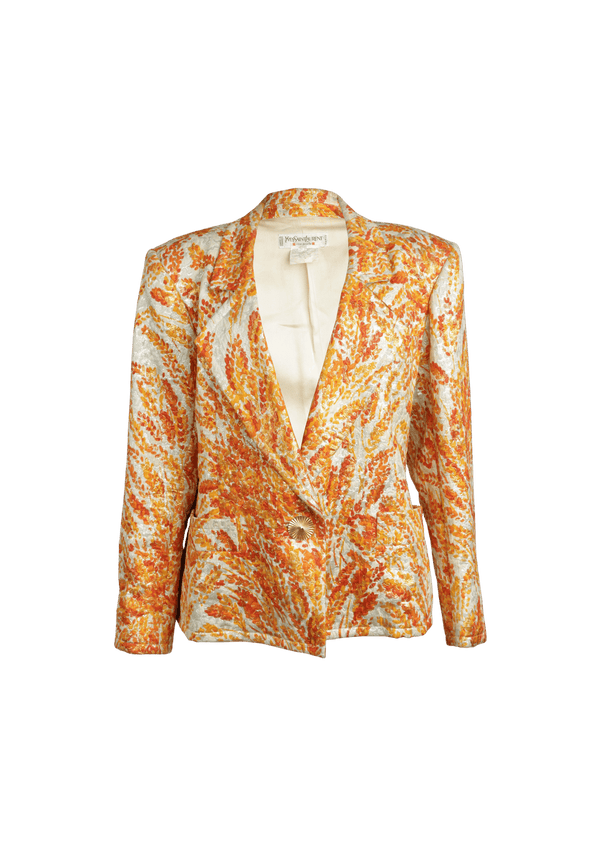 VINTAGE PRINTED BLAZER 40