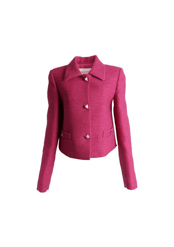 STUD TWEED BLAZER 38