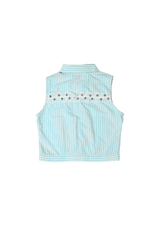 STRIPED LACE TRIMMED TOP 10Y