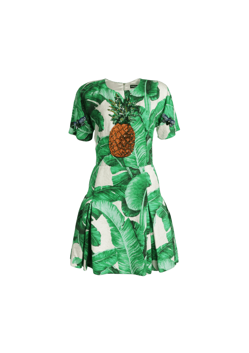 BANANA LEAF PRINTED MINI DRESS 36