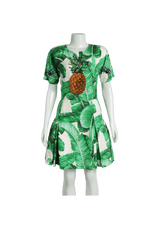 BANANA LEAF PRINTED MINI DRESS 36