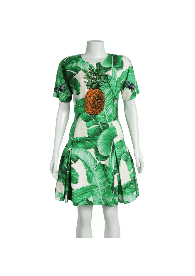 BANANA LEAF PRINTED MINI DRESS 36